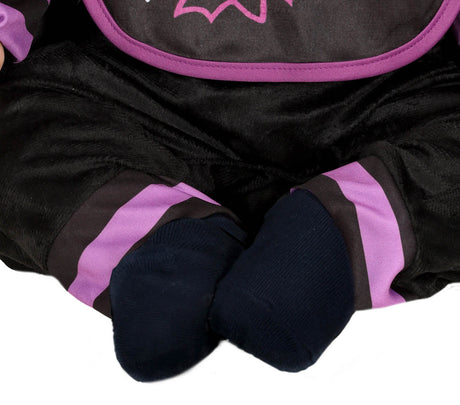 Déguisement chauve-souris bébé noir et lilas - 18 à 24 mois