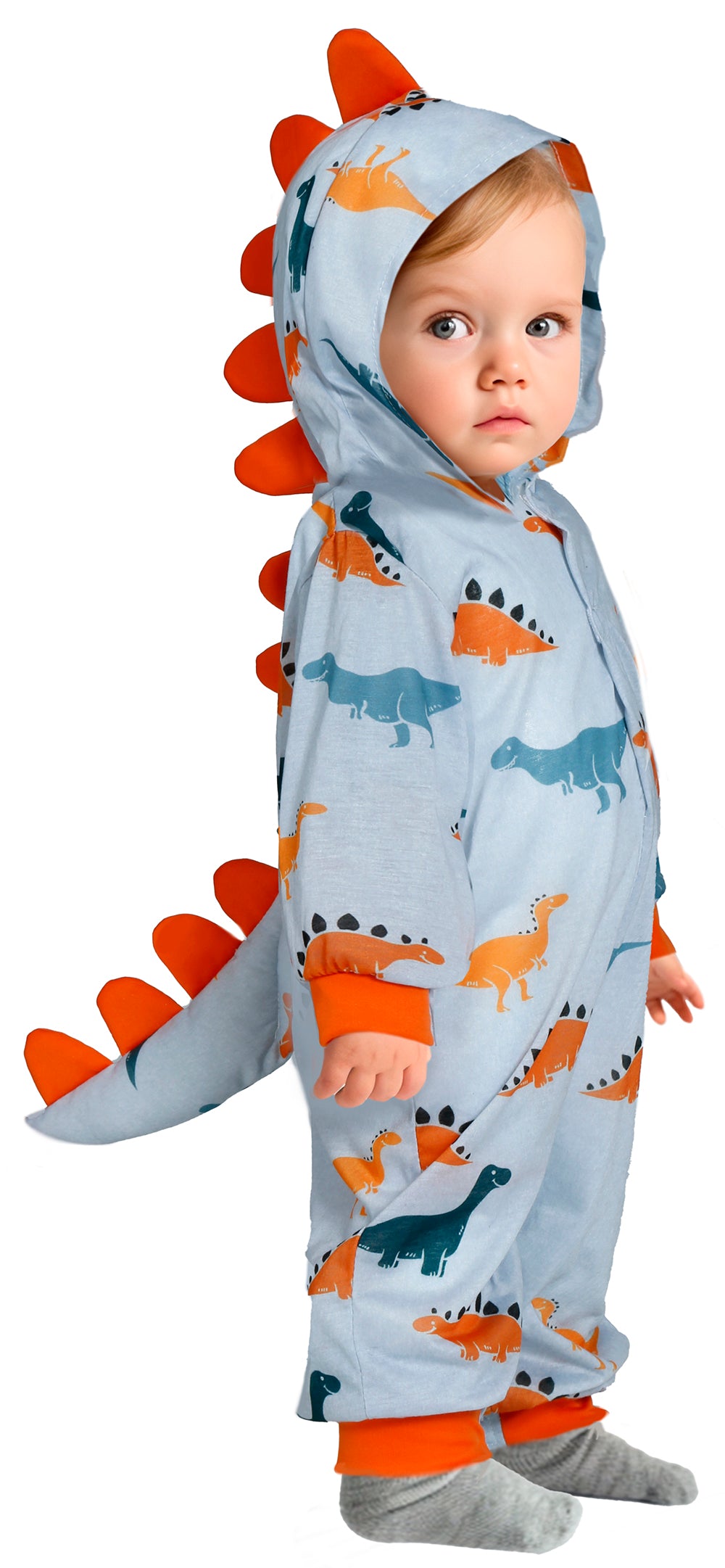 Baby Boys Dino Pajama Costume - Hooded Bodysuit