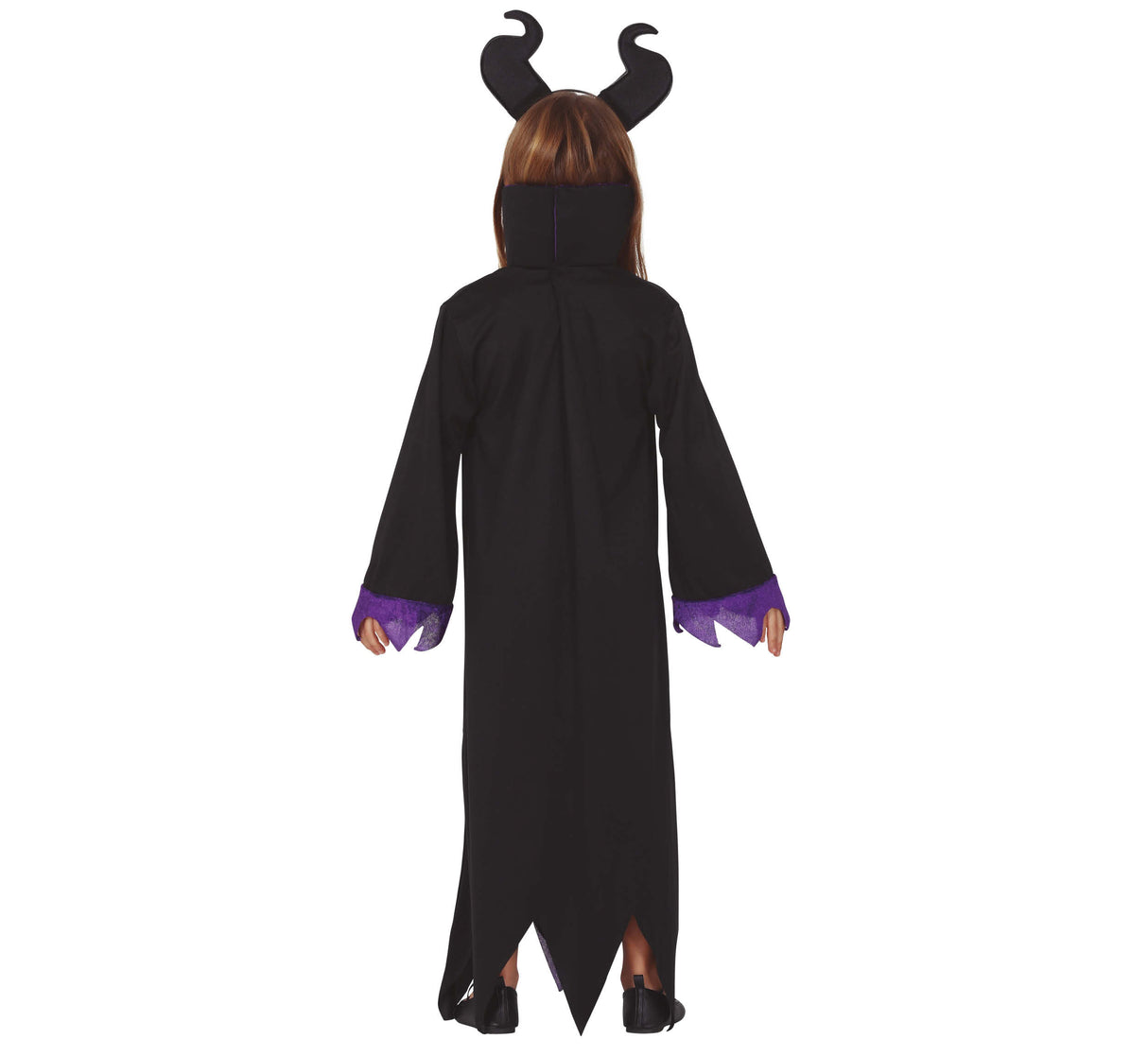 Déguisement fée maléfique enfant noir et lilas 5-6 ans