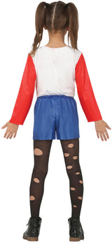 Déguisement Harley Quinn enfant bleu et rouge - 10-12 ans