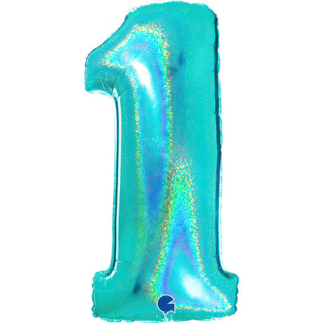 Ballon chiffre - Couleurs pailletées - 40"