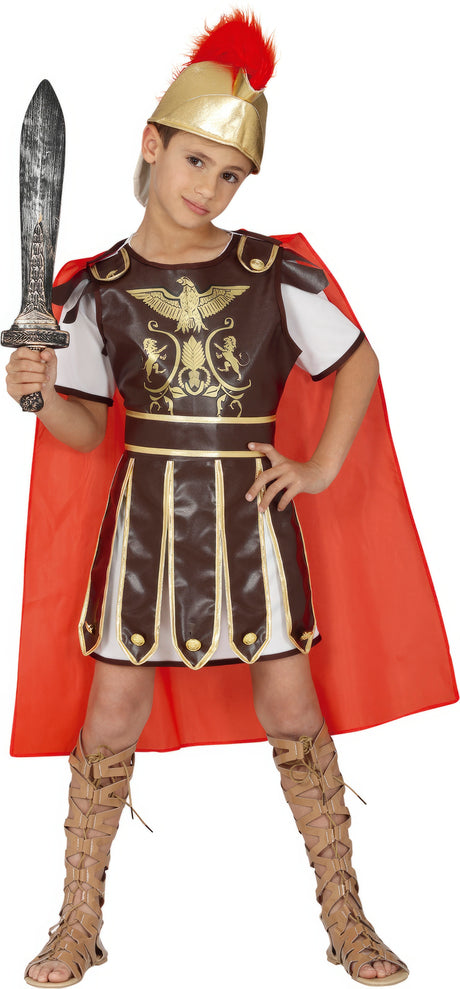 Déguisement gladiateur enfant brun et rouge 5-6 ans
