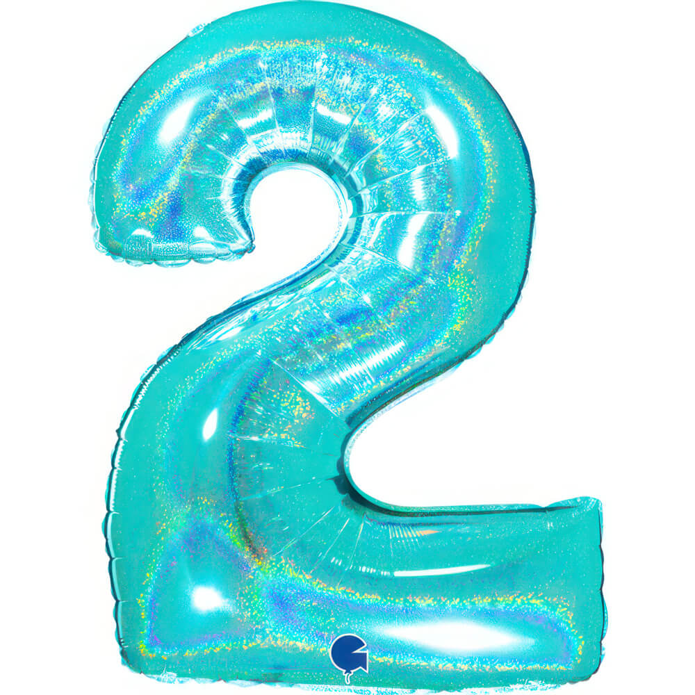 Ballon chiffre - Couleurs pailletées - 40"