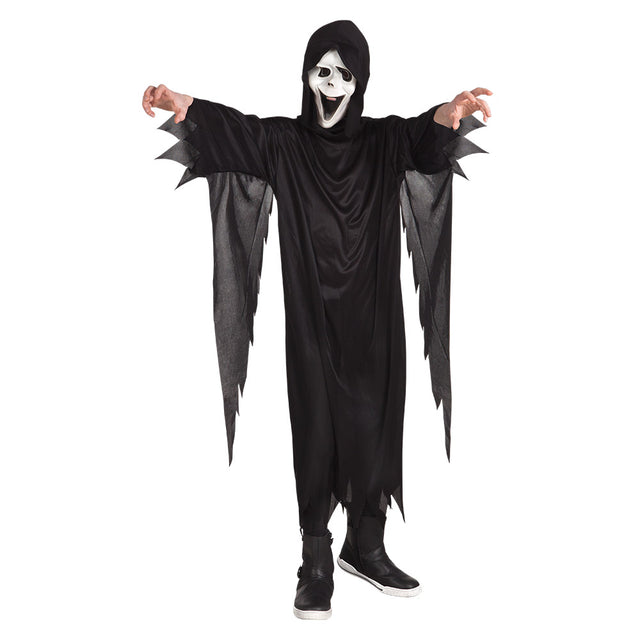 Howling Harry kids Halloween costume for boys ages 4 to 6, horror-themed outfit made of 100% polyester.
