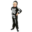 Children's Bony Scamp skeleton costume for boys aged 3-4 years, 100% polyester, perfect for Halloween parties and spooky dress-up events.