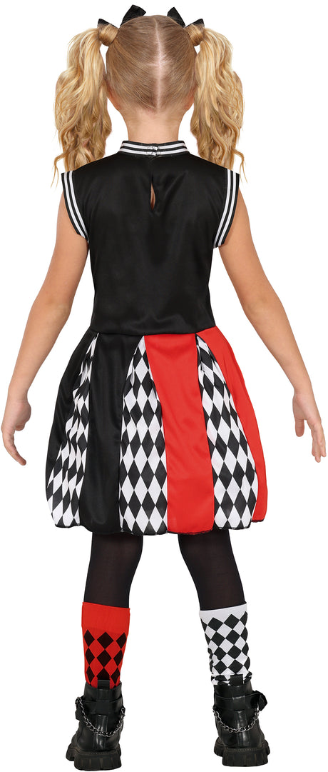 Déguisement pom-pom girl rouge et noir enfant 10-12 ans