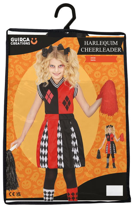 Déguisement pom-pom girl rouge et noir enfant 10-12 ans