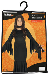 Déguisement lady monstre noir enfant 3-4 ans - Halloween