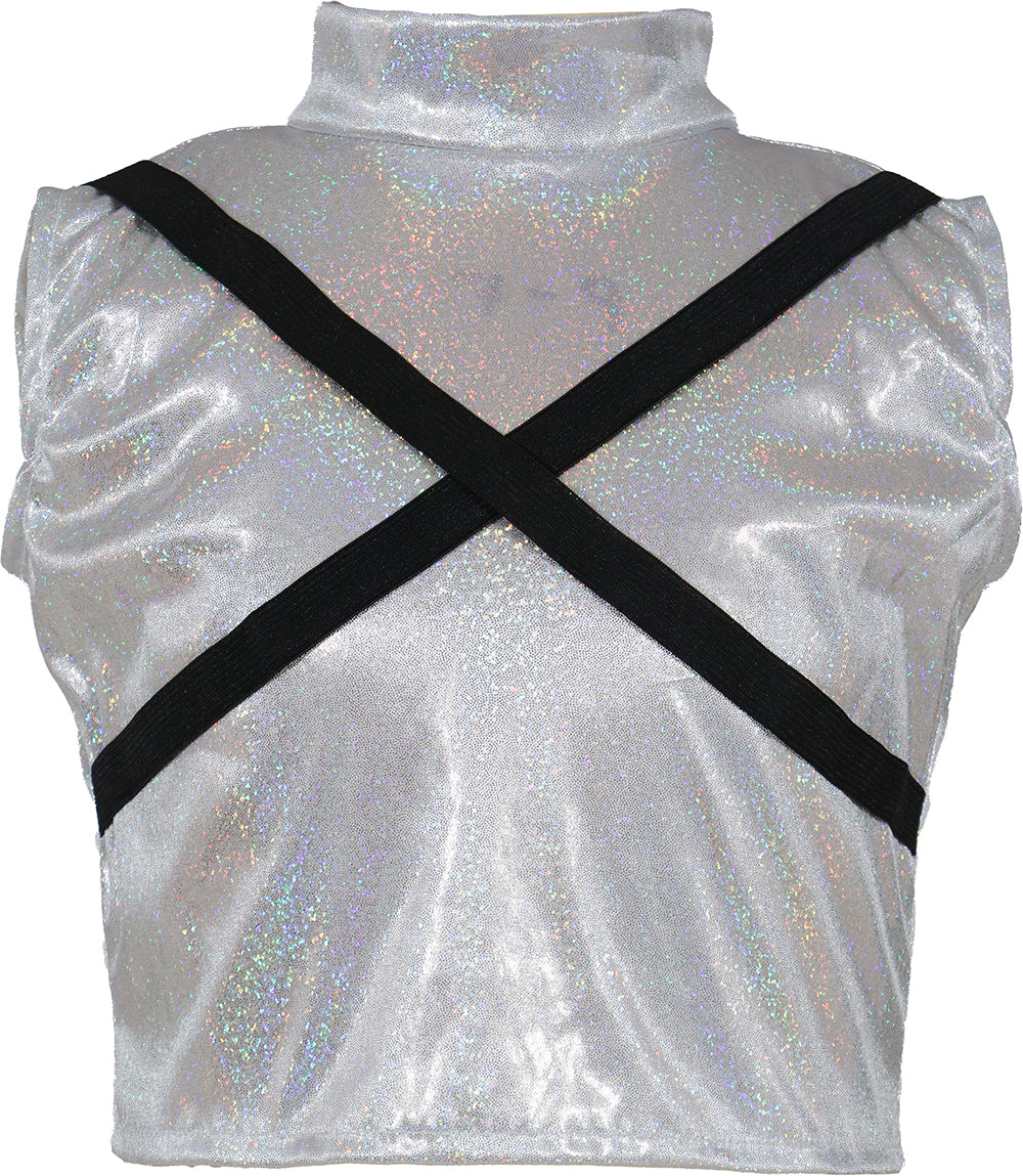 Déguisement K-Pop Argent Fille - T-shirt, Veste, Pantalon et Ceinture