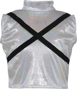 Déguisement K-Pop Argent Fille - T-shirt, Veste, Pantalon et Ceinture