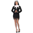 Adult women's Bloody nun costume in size M, horror-themed Halloween outfit made of 100% polyester.