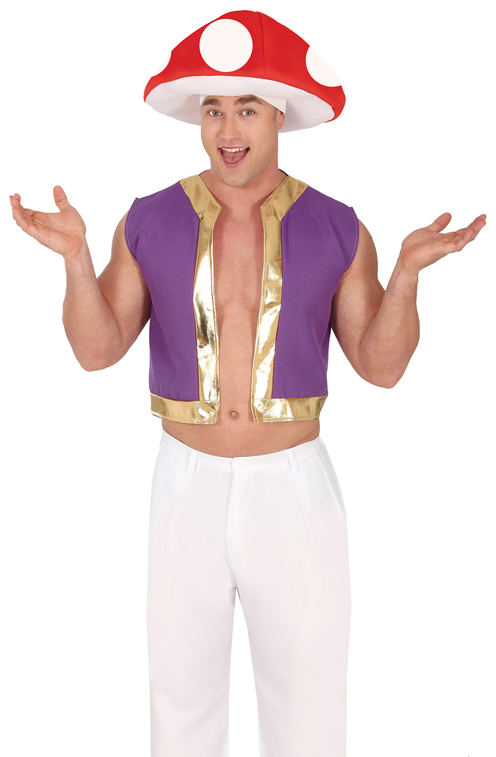 Unisex Adult Mushroom Costume - Vest and Hat