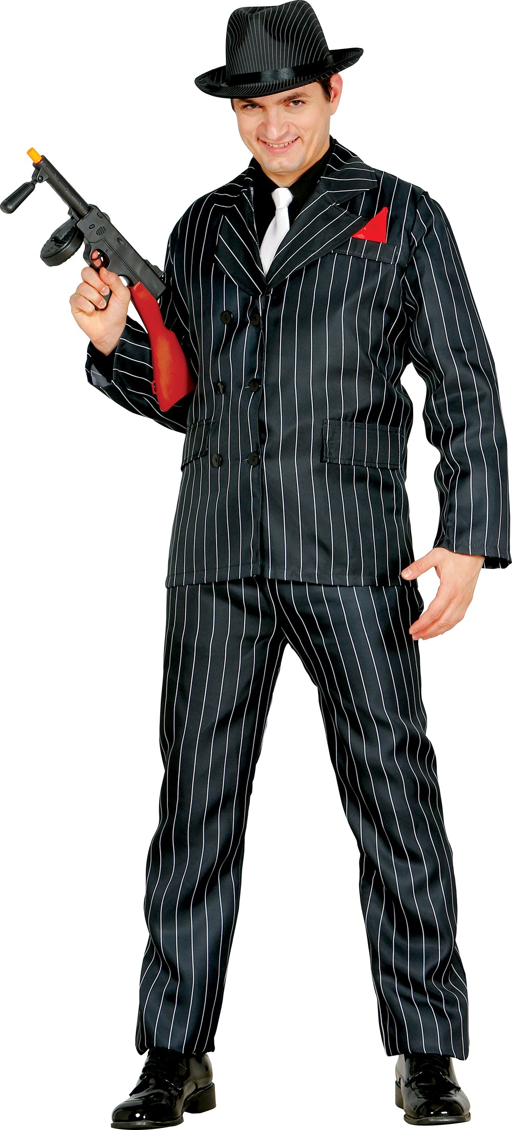 Black adult gangster costume - 1920s - Size L