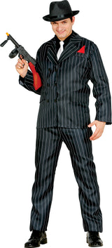 Black adult gangster costume - 1920s - Size L