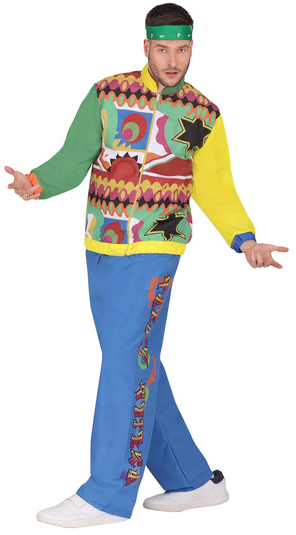 Adult 80s multicoloured hip hop costume
