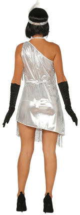 Silver Charleston Costume for Women - Size L 42-44