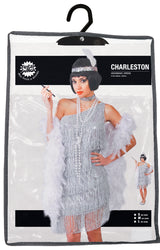Silver Charleston Costume for Women - Size L 42-44