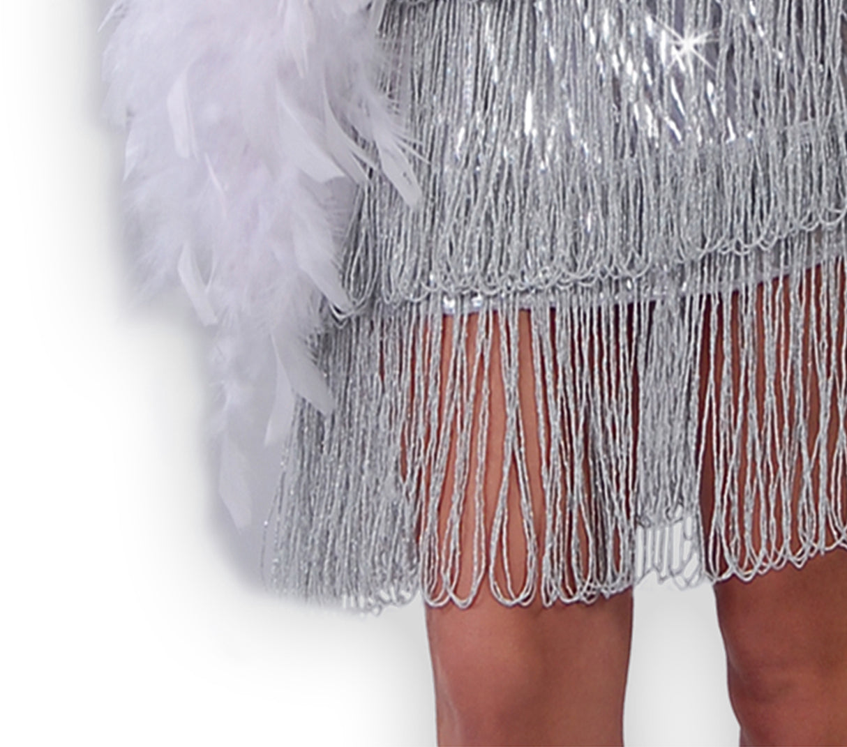 Silver Charleston Costume for Women - Size L 42-44