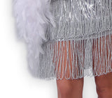 Silver Charleston Costume for Women - Size L 42-44