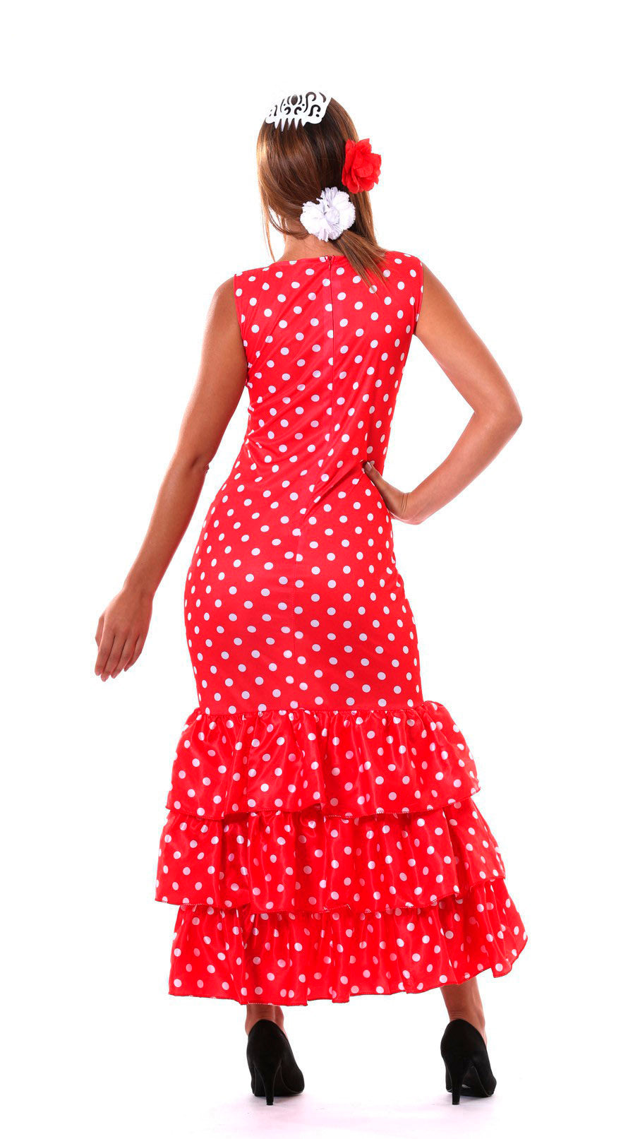 Déguisement espagnole femme adulte - rouge et blanc - M