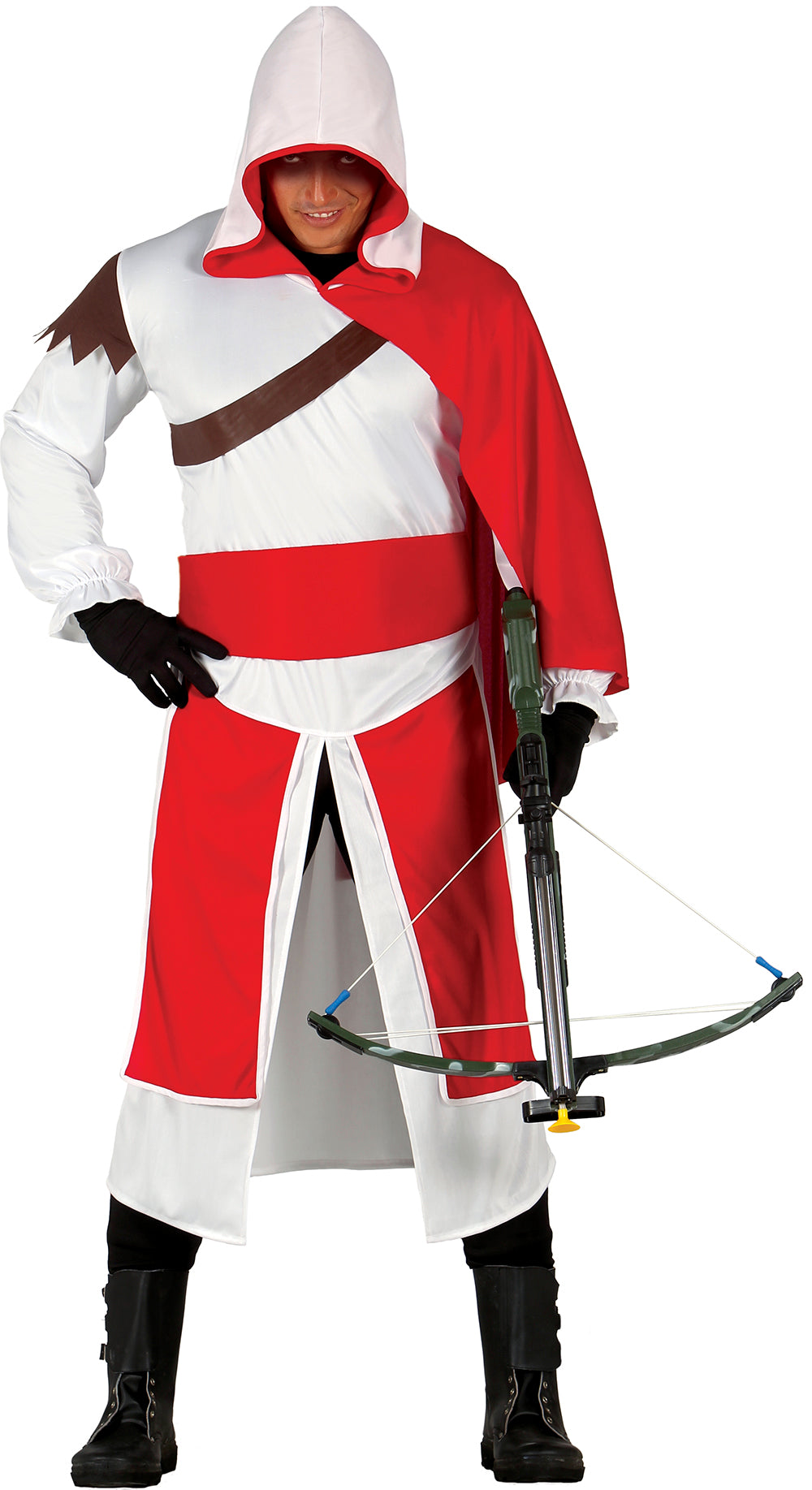 Déguisement chevalier adulte rouge et blanc - taille L