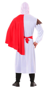 Déguisement chevalier adulte rouge et blanc - taille L