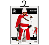 Déguisement chevalier adulte rouge et blanc - taille L