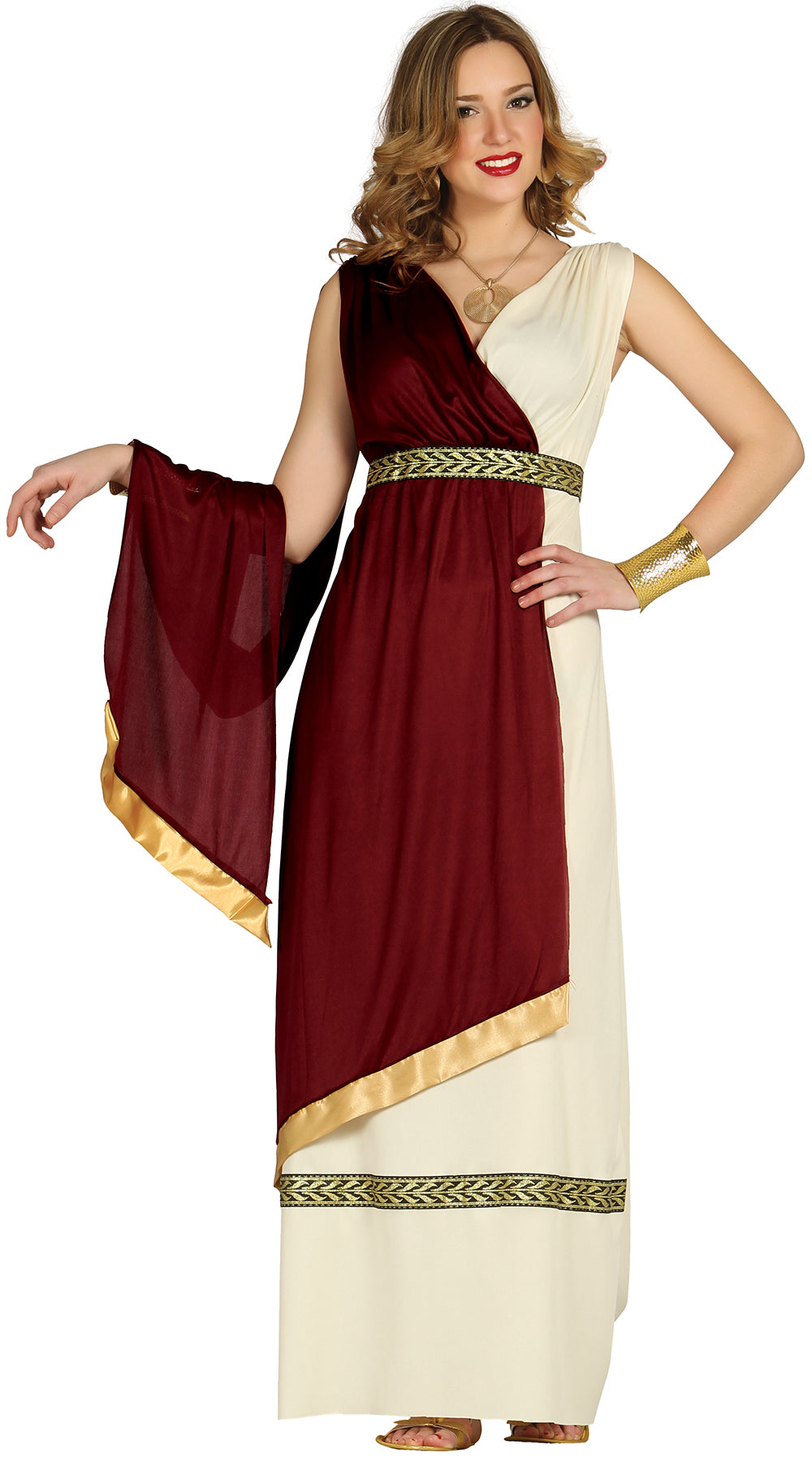 Adult Women's Roman Costume - Cape, Belt, and Dress