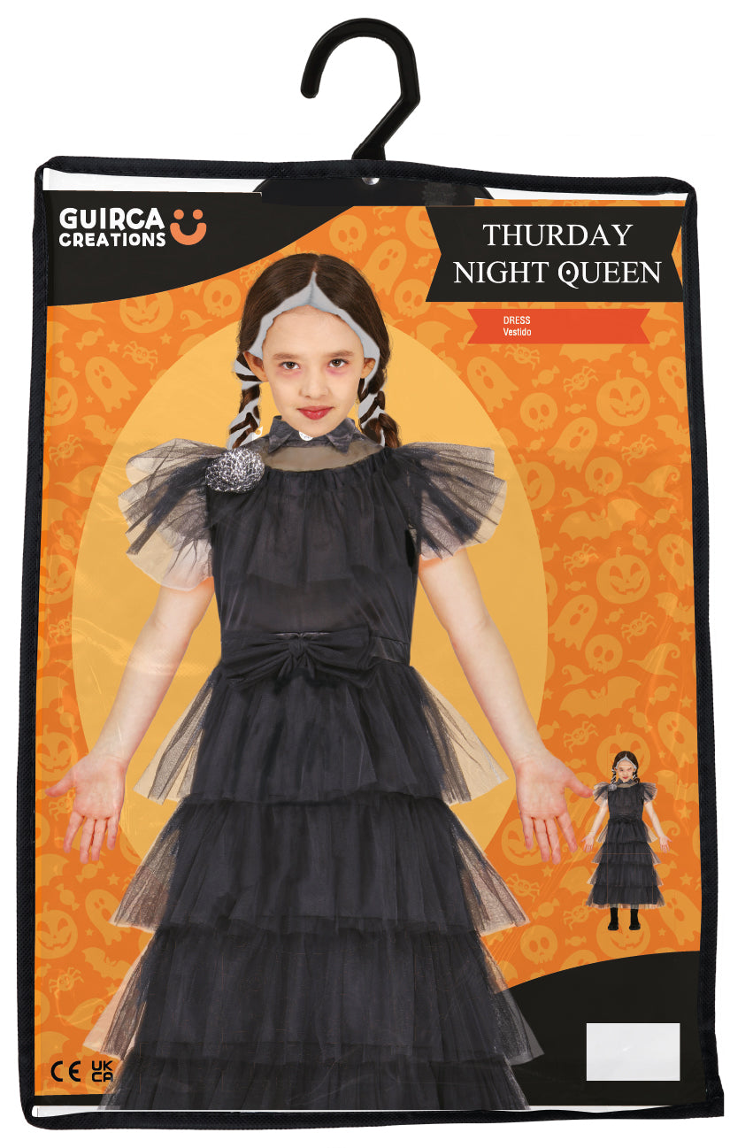 Déguisement reine de la nuit gothique noir enfant 10-12 ans