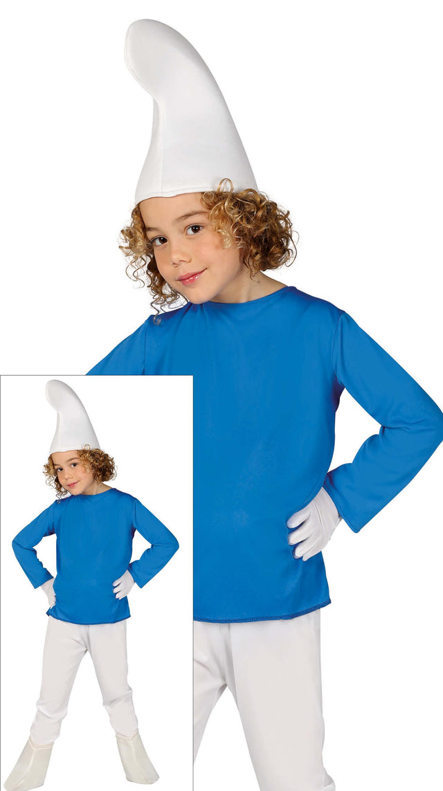 Children's blue polyester fairy tale costume for boys ages 7 to 9, ideal for World Book Day.