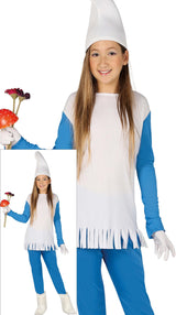 Blue fairy tale costume for girls ages 10 to 12, polyester material, perfect for World Book Day and children's dress-up events.