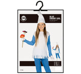 Déguisement schtroumpfette bleu fille 10-12 ans polyester