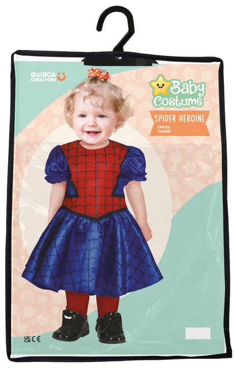 Déguisement bébé super-héroïne rouge et bleu 12-18 mois