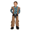 Children's cowboy costume for boys ages 10-12, Western style outfit made from 100% polyester, perfect for dress-up and themed parties.