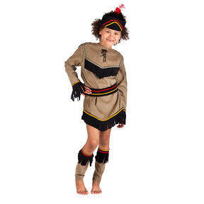 Little eagle children’s costume for girls ages 4-6, 100% polyester, Native American style dress-up outfit.