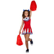 Girls cheerleader costume Holly for children ages 7 to 9, 100% polyester, United States themed, perfect for kids' dress-up and costume parties.
