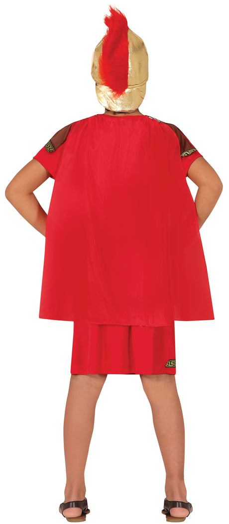 Déguisement centurion romain enfant brun et rouge 5-6 ans