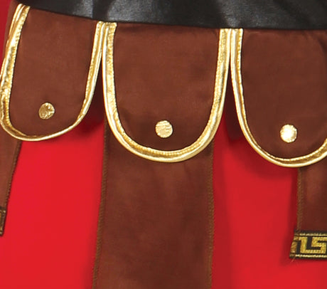 Déguisement centurion romain enfant brun et rouge 5-6 ans