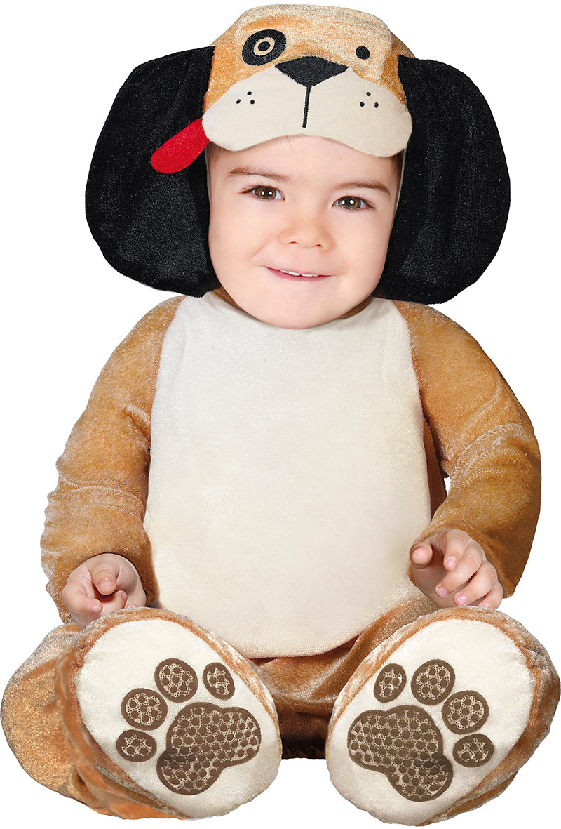 Déguisement chien bébé brun en polyester