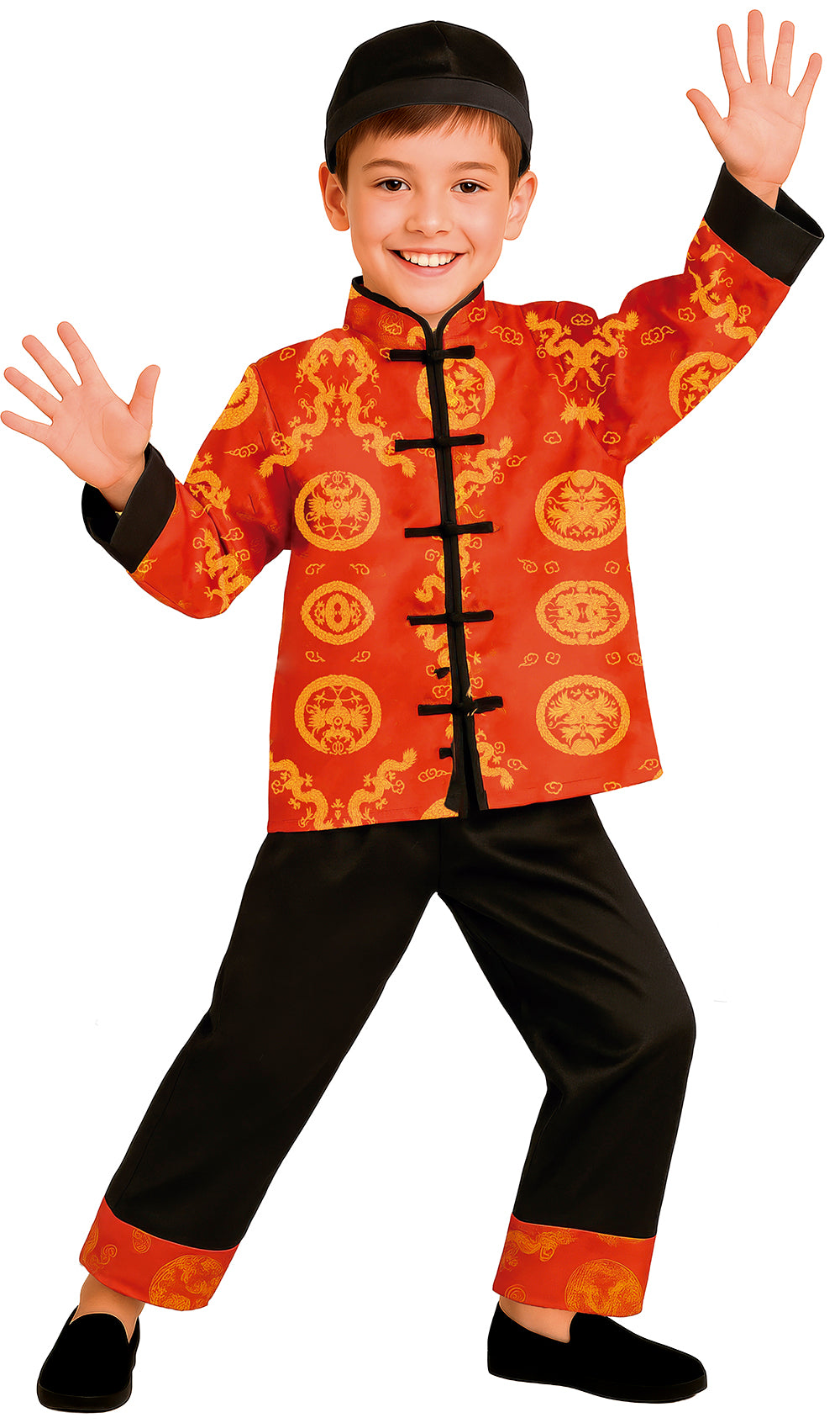 Boys' Oriental Costume - Jacket, Hat, and Trousers
