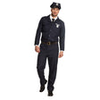Adult men's police officer costume in size 50/52 made of 100% polyester, ideal for adult dress-up or themed events.