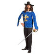 Adult men's musketeer costume Lambert size 50/52 made of 100% polyester, includes garment bag with hanger, ideal for historical reenactments or themed parties.