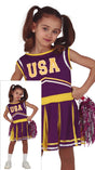 Lilac polyester superhero costume for girls ages 3 to 4, perfect for children's dress-up and animation-themed parties.