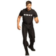 Adult SWAT officer costume for men, size 50/52, made of 100% polyester, ideal for police-themed parties and events.