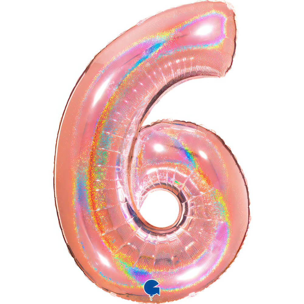 Ballon chiffre - Couleurs pailletées - 40"