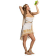 Adult women's Athena costume in size 44/46, inspired by Greek and Roman styles, made of 100% polyester, ideal for themed parties or historical events.