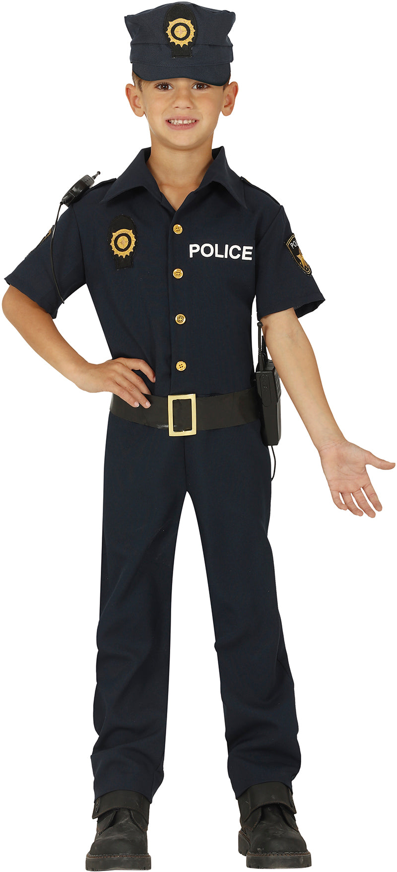 Boys' Police Costume - Belt, Hat, and Jumpsuit