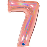 Ballon chiffre - Couleurs pailletées - 40"