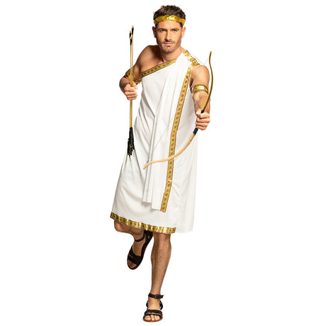 Adult men's Eros costume in medium/large size, inspired by Roman and Greek styles, made of 100% polyester, ideal for themed parties or events.