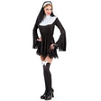 Adult women's naughty nun costume in medium size, made of 100% polyester, ideal for religious themed parties or Halloween.